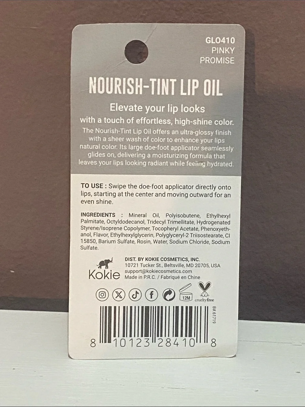 Kokie Nourish Tint Lip Oil — Pinky Promise